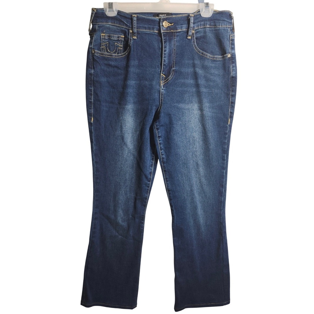 True Religion Charlie High‎ Rise Vintage Flare Jeans Dark Wash Women's 29X26
